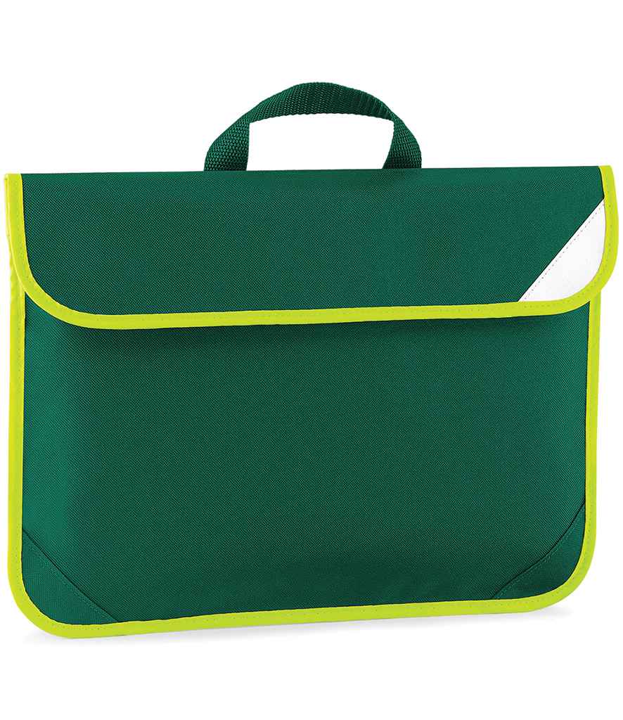 Quadra Enhanced-Viz Book Bag - Bottle Green (QD452)