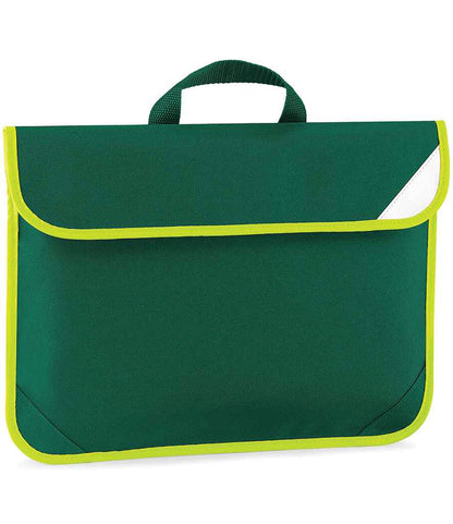 Quadra Enhanced-Viz Book Bag - Bottle Green (QD452)