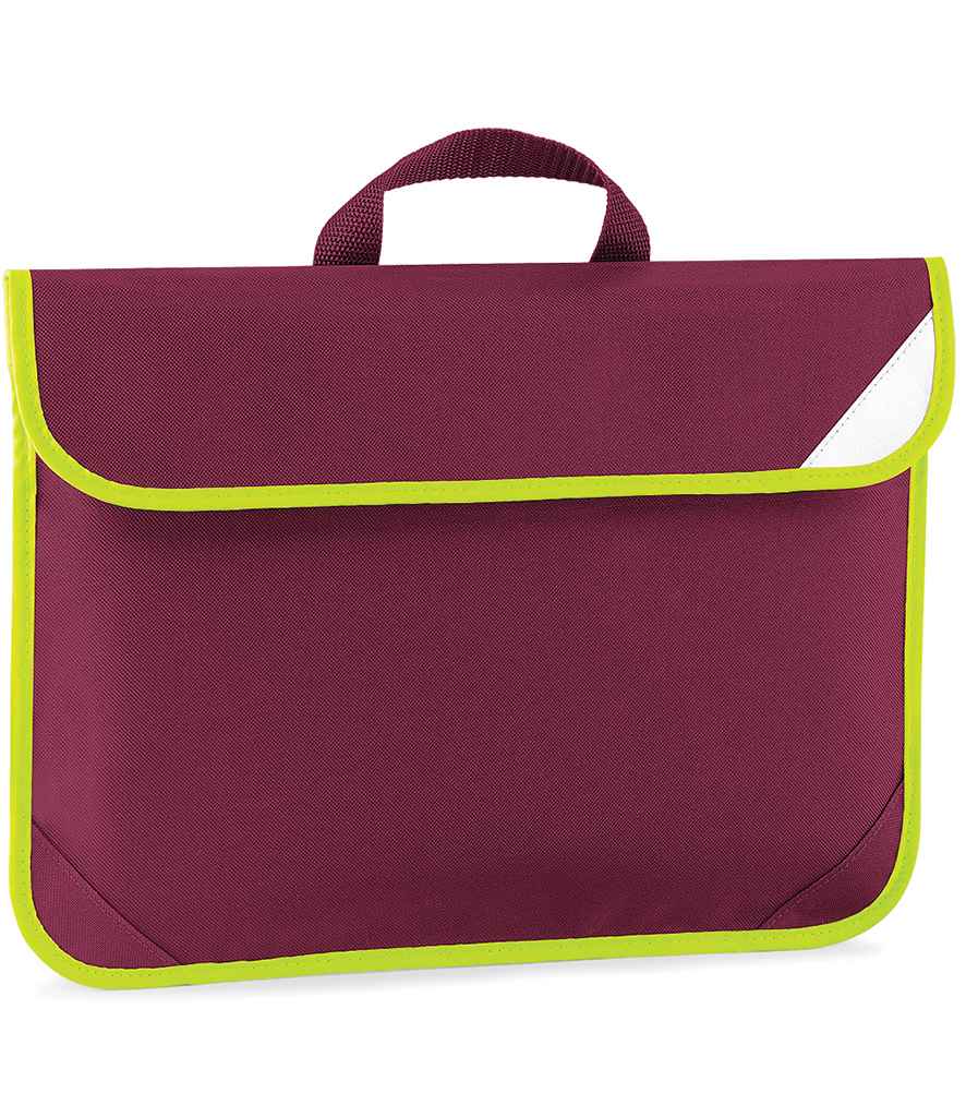Quadra Enhanced-Viz Book Bag - Burgundy (QD452)