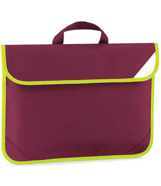 Quadra Enhanced-Viz Book Bag - Burgundy (QD452)