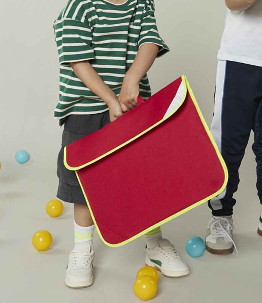 Quadra Enhanced-Viz Book Bag - Classic Red (QD452)