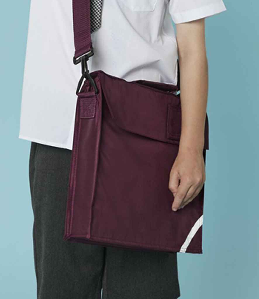Quadra Junior Book Bag with Strap - Burgundy (QD457)
