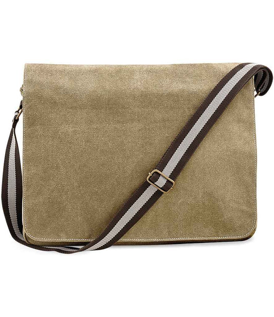 Quadra Vintage Canvas Despatch Bag - Sahara (QD610)