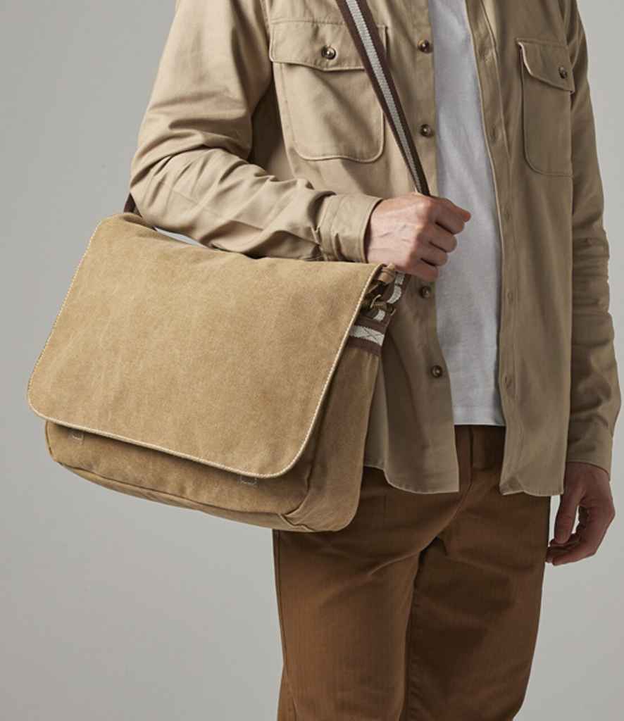 Quadra Vintage Canvas Despatch Bag - Sahara (QD610)