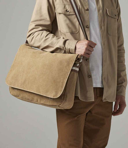 Quadra Vintage Canvas Despatch Bag - Sahara (QD610)