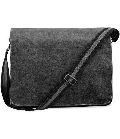 Quadra Vintage Canvas Despatch Bag - Vintage Black (QD610)