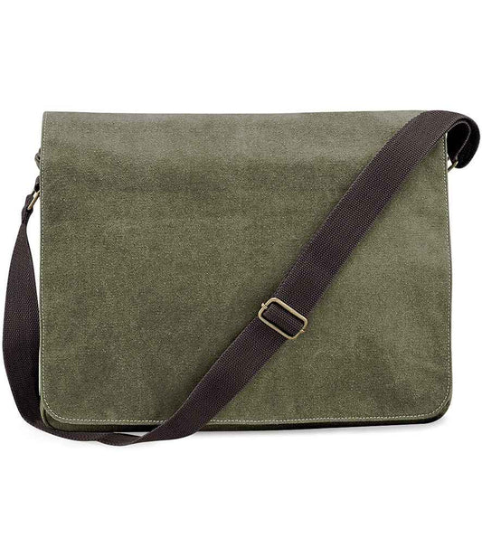 Quadra Vintage Canvas Despatch Bag - Vintage Military Green (QD610)
