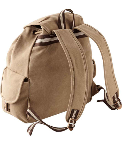 Quadra Vintage Canvas Backpack - Sahara (QD612)
