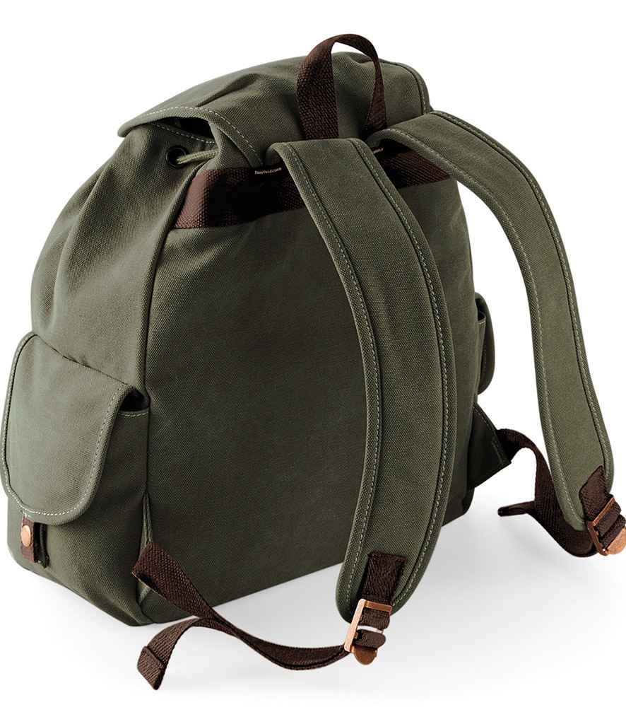 Quadra Vintage Canvas Backpack - Vintage Military Green (QD612)