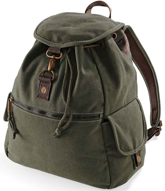 Quadra Vintage Canvas Backpack - Vintage Military Green (QD612)