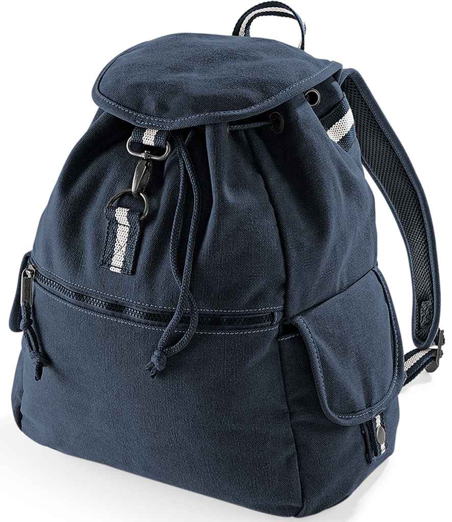 Quadra Vintage Canvas Backpack - Vintage Oxford Navy (QD612)