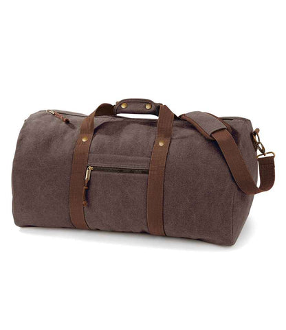 Quadra Vintage Canvas Holdall - Vintage Brown (QD613)