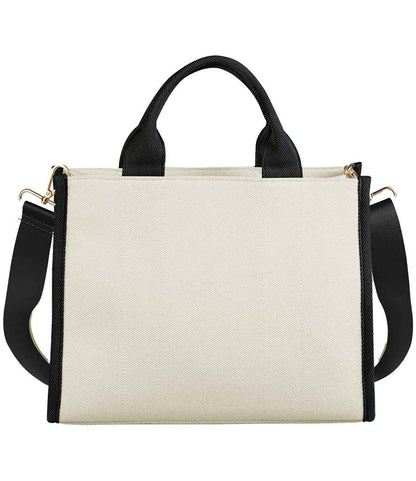 Quadra Puerto Medium Tote Bag - Natural/Black (QD632)