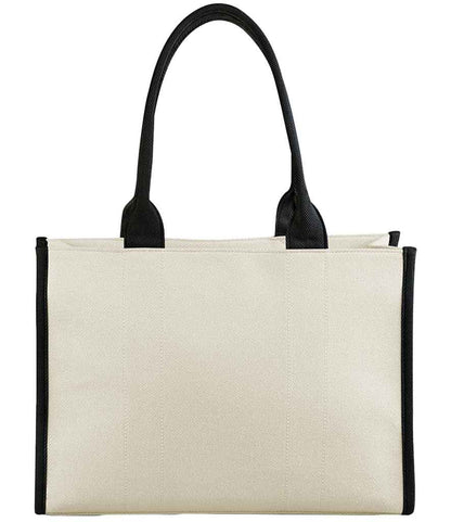 Quadra Puerto Large Tote Bag - Natural/Black (QD633)