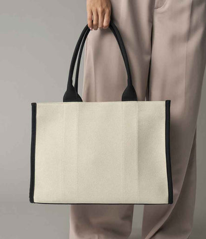Quadra Puerto Large Tote Bag - Natural/Black (QD633)