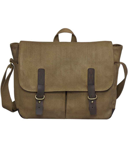 Quadra Heritage Waxed Canvas Messenger - Desert Sand (QD653)