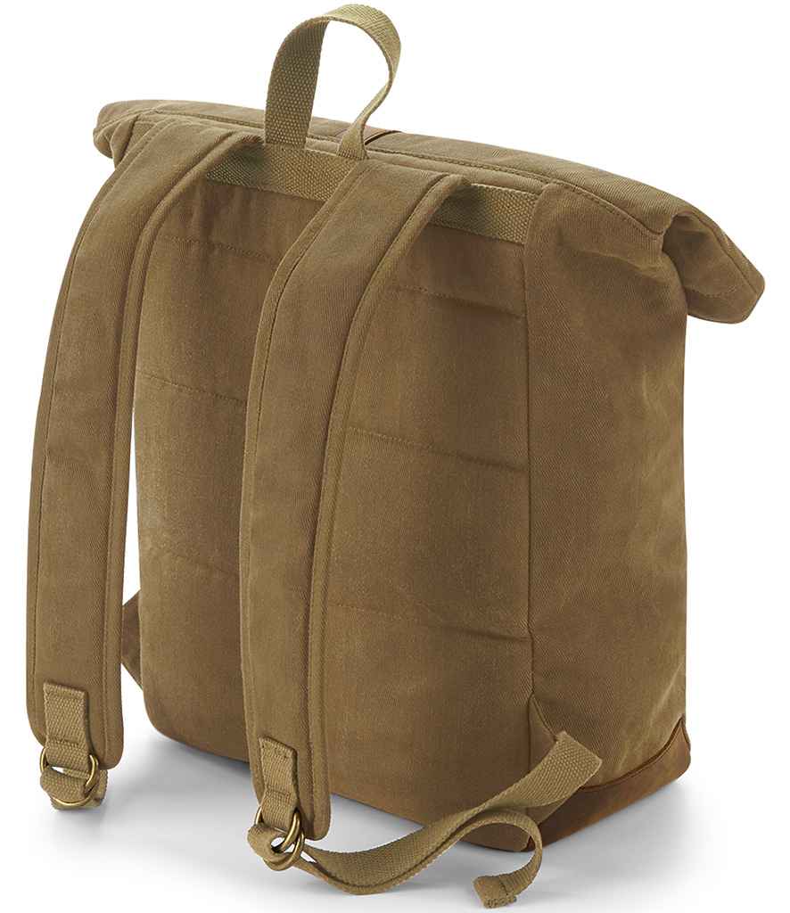 Quadra Heritage Waxed Canvas Backpack - Desert Sand (QD655)