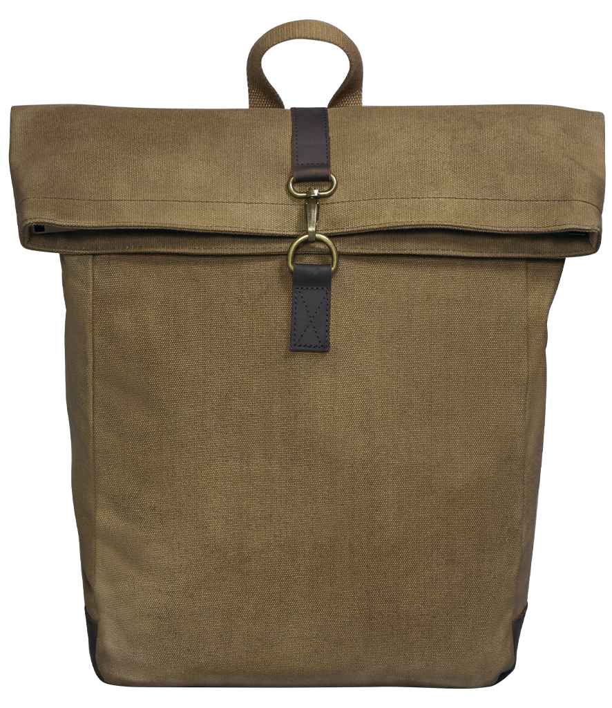 Quadra Heritage Waxed Canvas Backpack - Desert Sand (QD655)