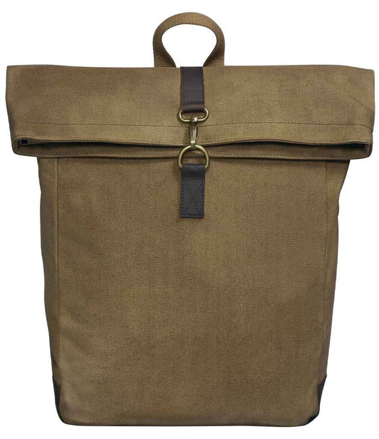 Quadra Heritage Waxed Canvas Backpack - Desert Sand (QD655)