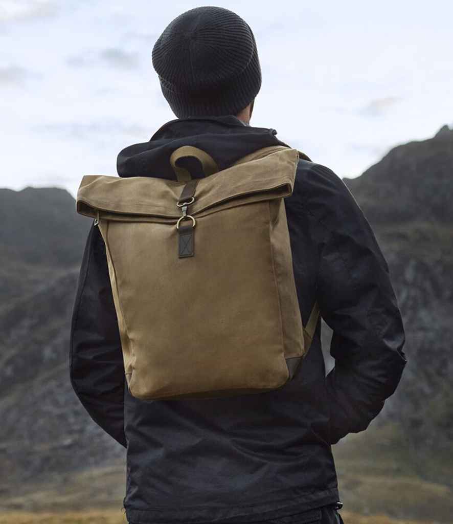 Quadra Heritage Waxed Canvas Backpack - Desert Sand (QD655)