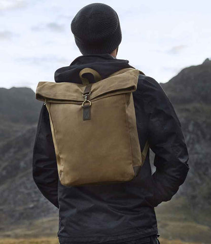 Quadra Heritage Waxed Canvas Backpack - Desert Sand (QD655)