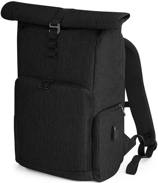 Quadra Q-Tech Charge Roll-Top Backpack - Black (QD995)