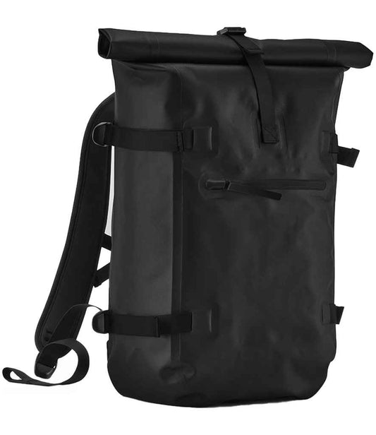 Quadra Waterproof Roll-Top Backpack - Black (QS575)