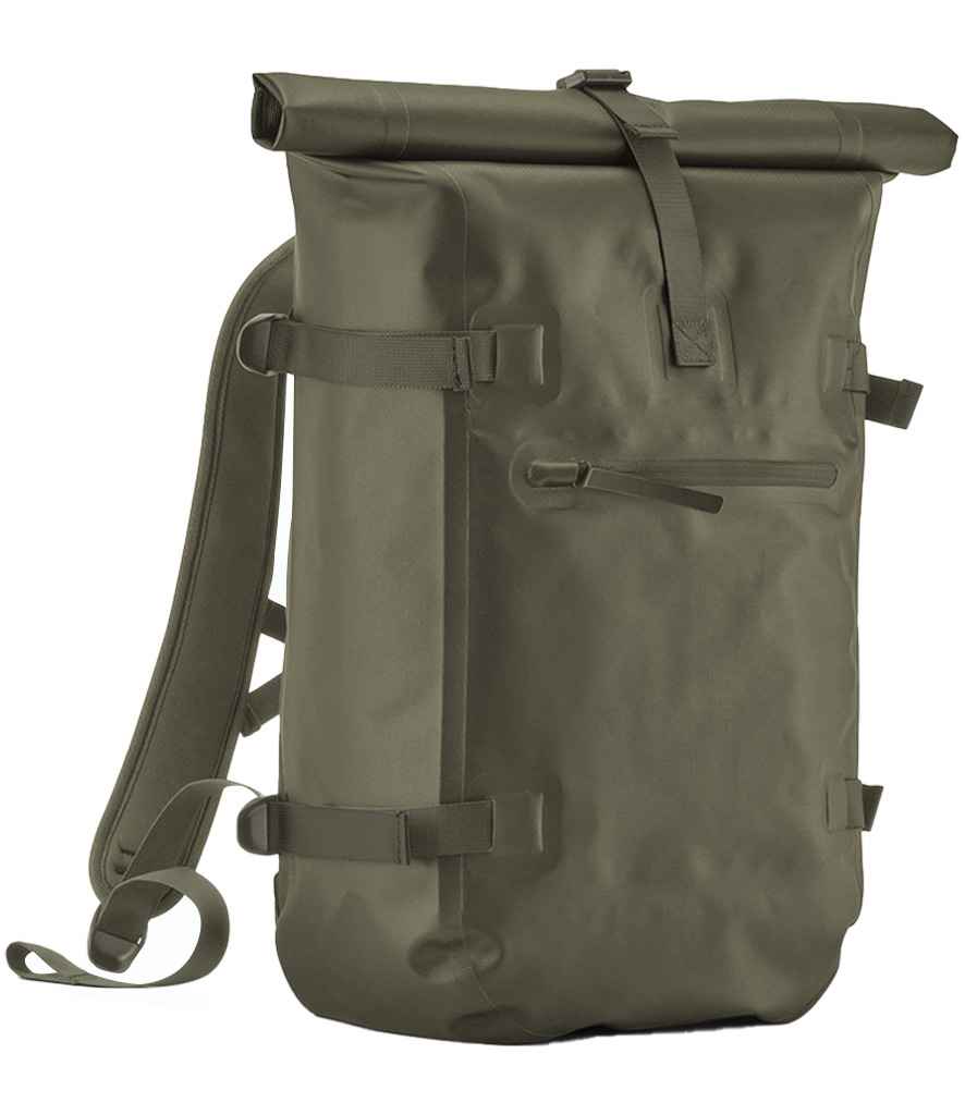 Quadra Waterproof Roll-Top Backpack - Covert Green (QS575)