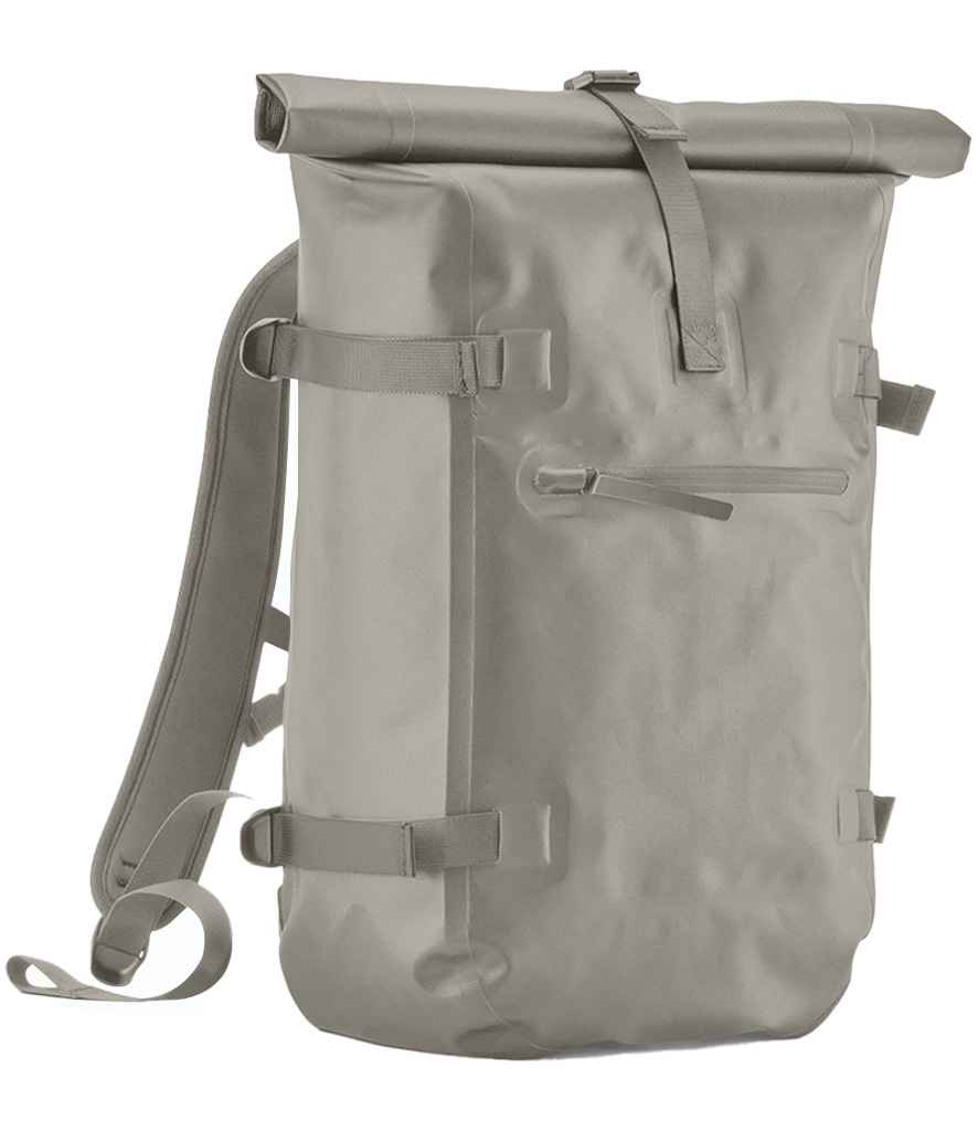 Quadra Waterproof Roll-Top Backpack - Natural Stone (QS575)