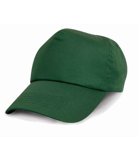 Result Kids Cotton Cap - Bottle Green (RC005B)