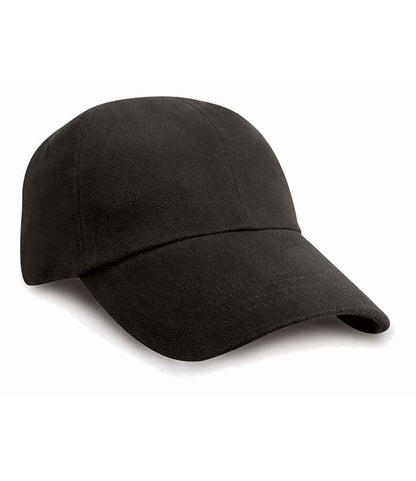 Result Low Profile Heavy Brushed Cotton Cap - Black (RC024)