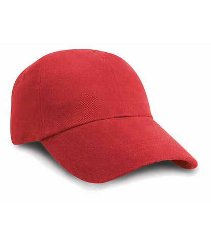 Result Low Profile Heavy Brushed Cotton Cap - Red (RC024)