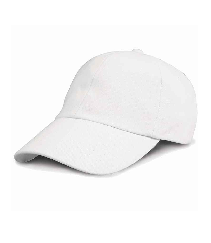 Result Low Profile Heavy Brushed Cotton Cap - White (RC024)