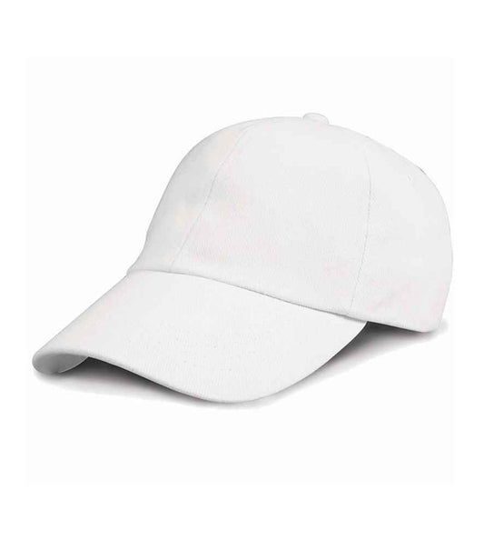 Result Low Profile Heavy Brushed Cotton Cap - White (RC024)