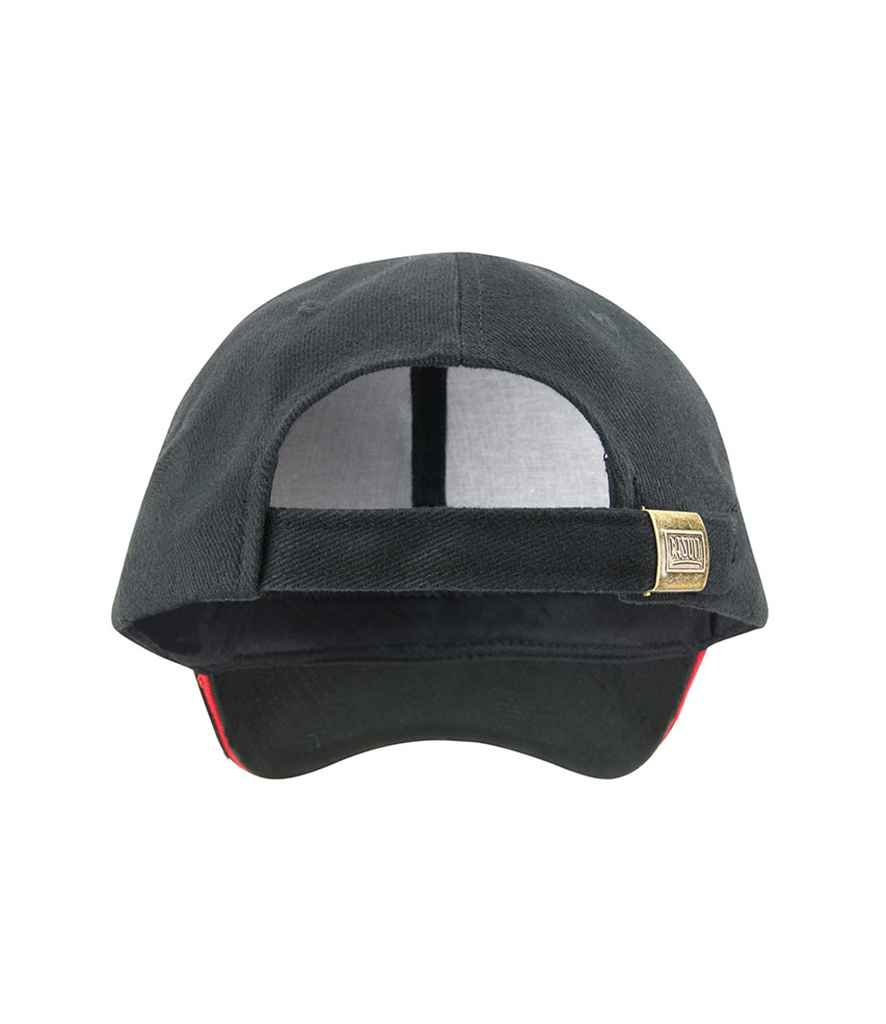 Result Pro-Style Heavy Brushed Cotton Cap - Black/Red (RC025P)