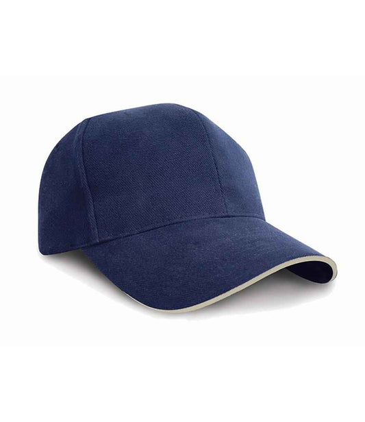 Result Pro-Style Heavy Brushed Cotton Cap - Navy/Natural (RC025P)