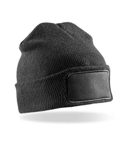 Result Core Double Knit Printers Beanie - Black (RC027)