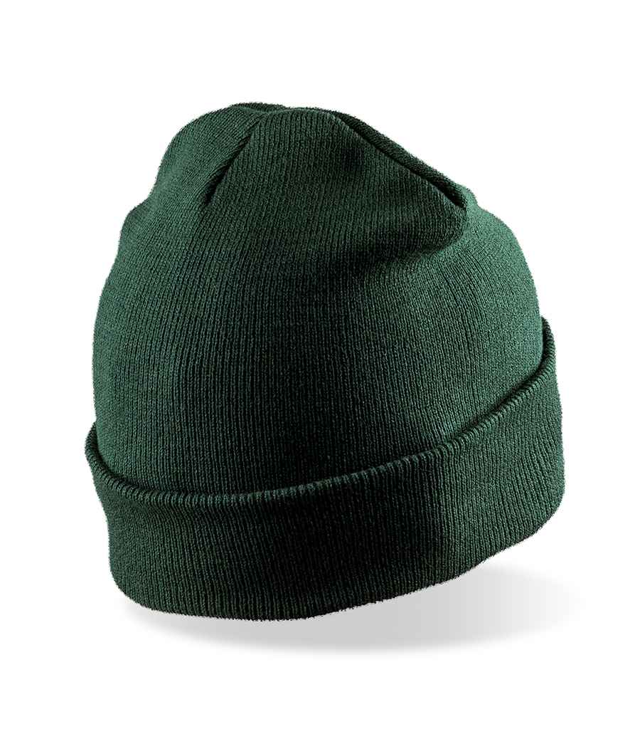 Result Core Double Knit Printers Beanie - Bottle Green (RC027)