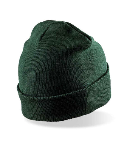 Result Core Double Knit Printers Beanie - Bottle Green (RC027)