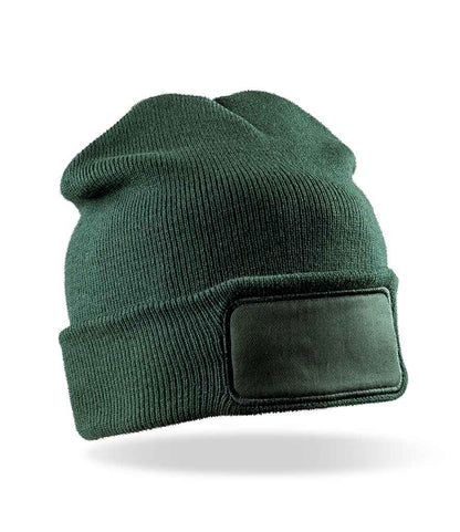 Result Core Double Knit Printers Beanie - Bottle Green (RC027)