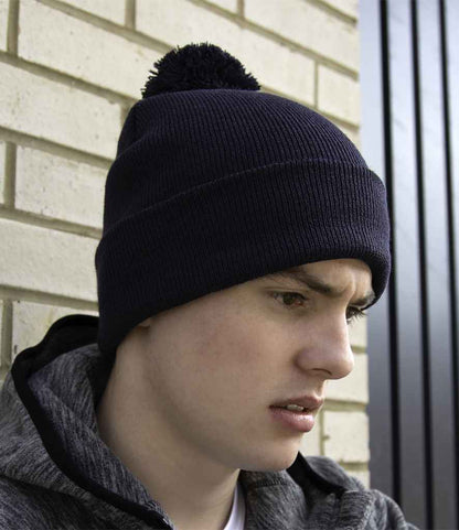 Result Core Pom Pom Beanie - Black (RC028)