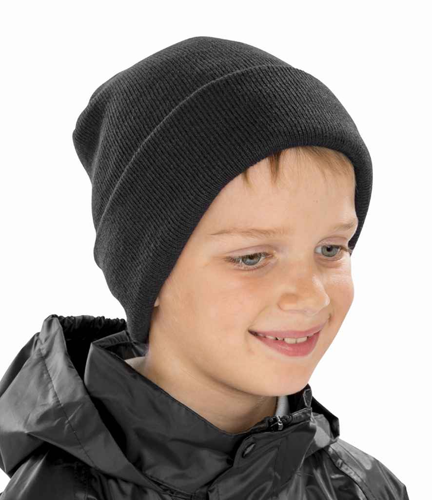 Result Kids Woolly Ski Hat - Black (RC029B)
