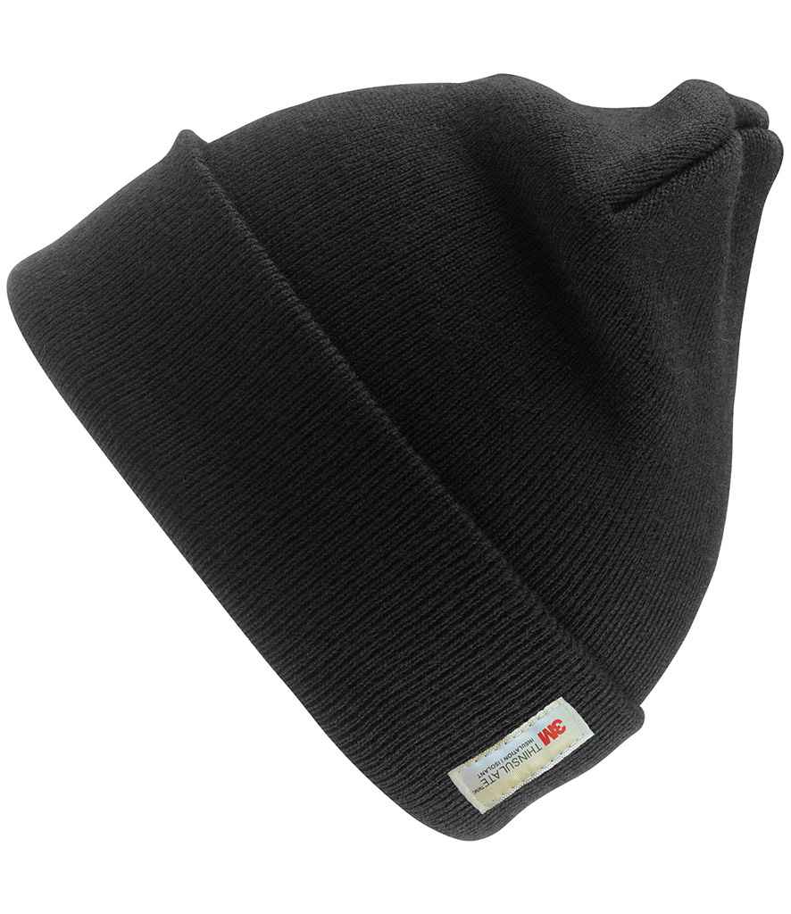 Result Woolly Ski Hat with Thinsulate™ Insulation - Black (RC033)