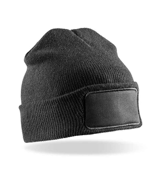Result Double Knit Thinsulate™ Printers Beanie - Black (RC034)