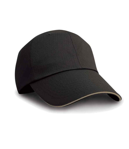 Result Herringbone Cap - Black/Tan (RC038)