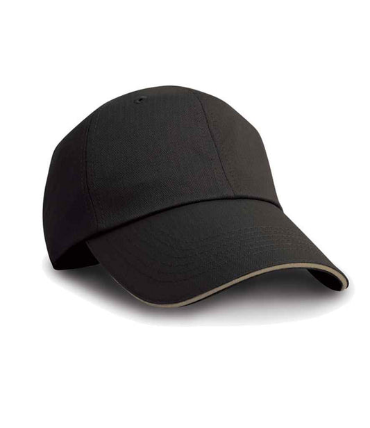 Result Herringbone Cap - Black/Tan (RC038)