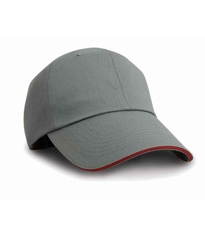 Result Herringbone Cap - Grey/Red (RC038)