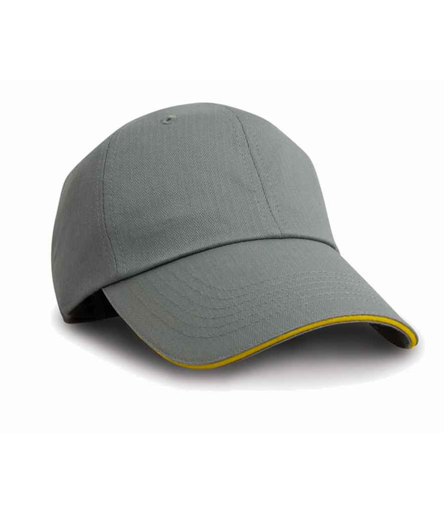 Result Herringbone Cap - Grey/Yellow (RC038)