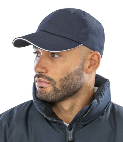 Result Herringbone Cap - Navy/White (RC038)