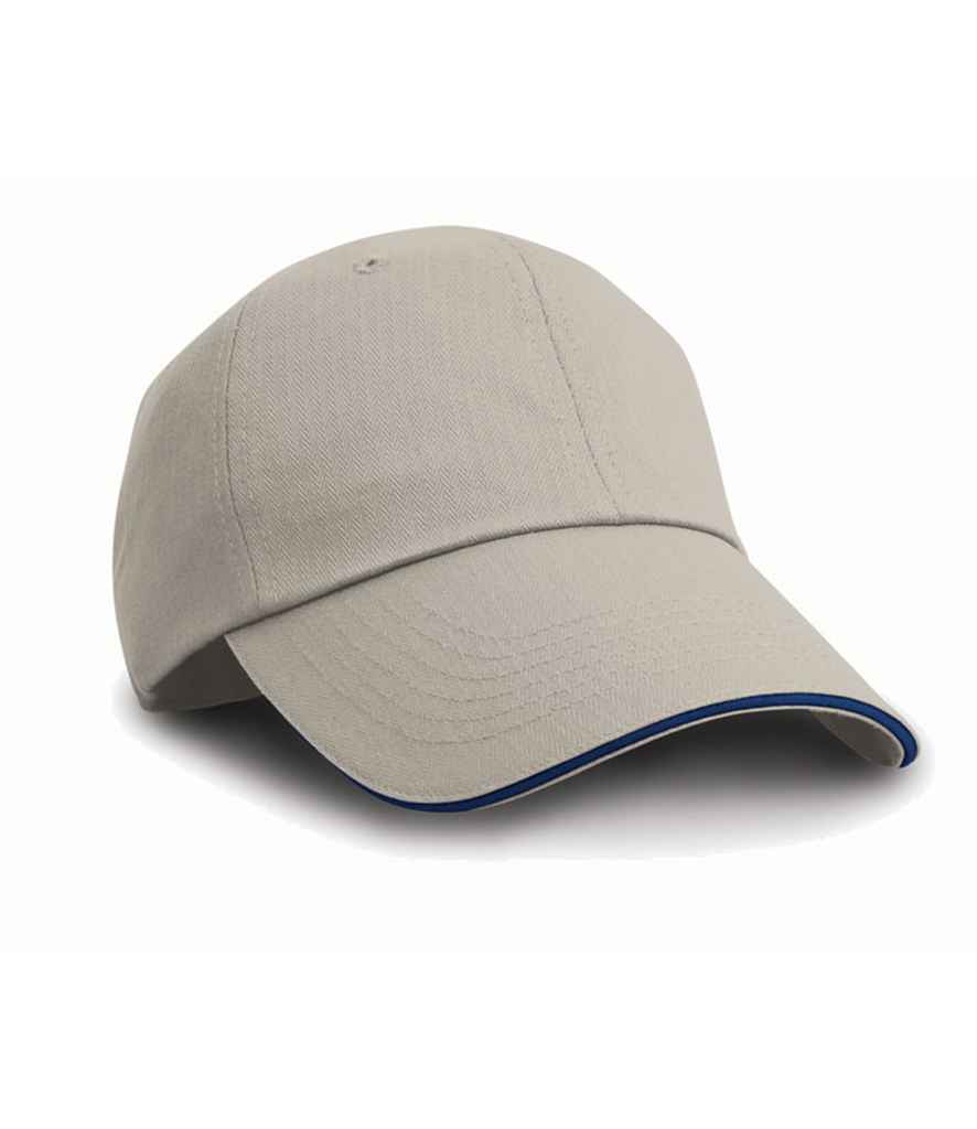 Result Herringbone Cap - Tan/Navy (RC038)